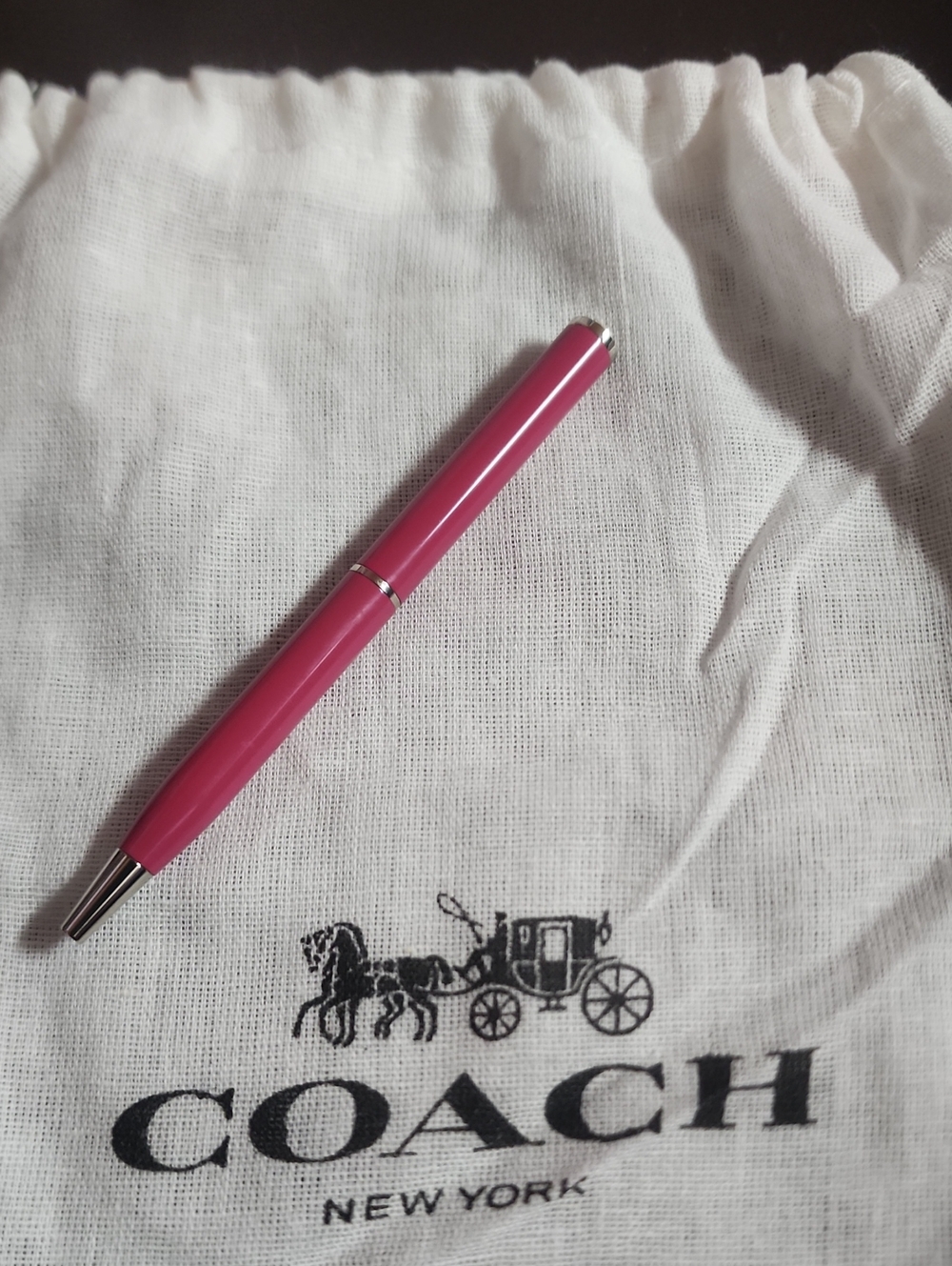 Coach Pen New Pink Metal 4" Mini Twist Ballpoint Pen W/ Dusty